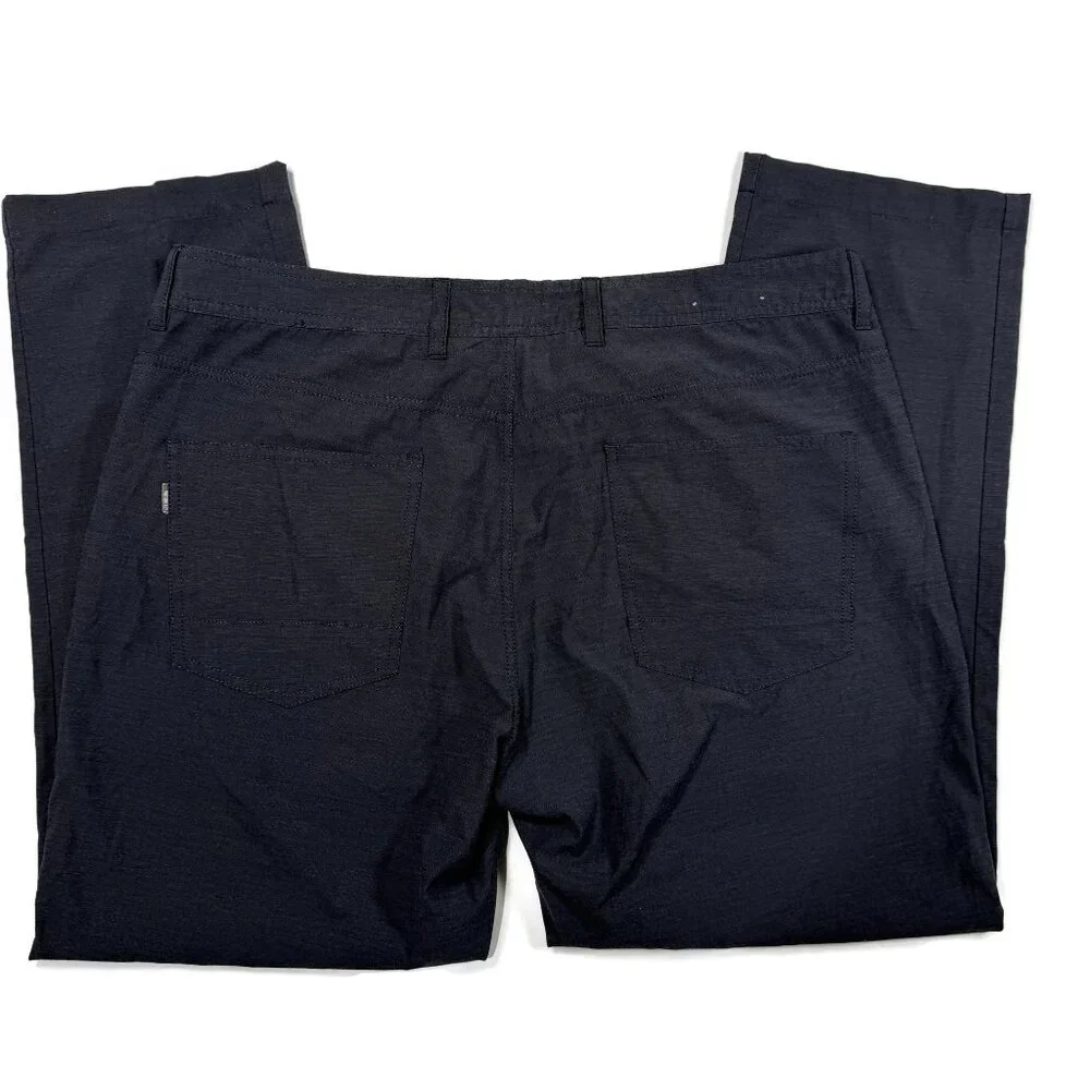 Linksoul 5 Pocket Pants Mens 36 x  27 Gray Golf Stretch Lightweight Short 36S‎